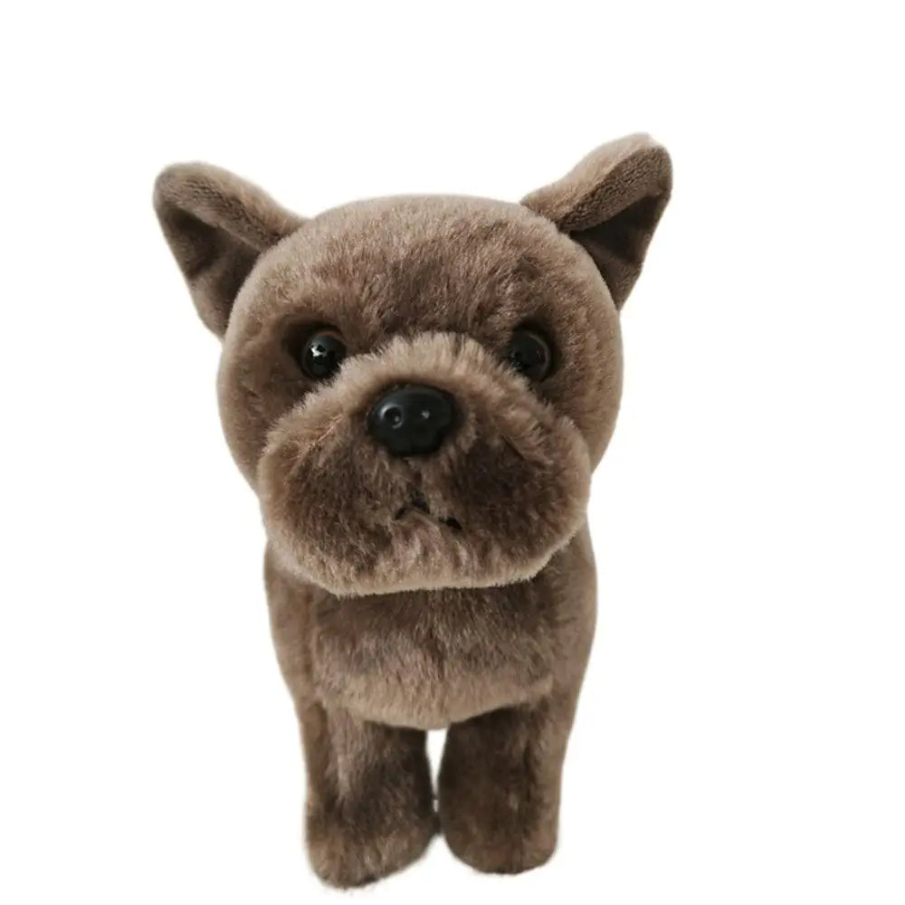 Children's Party Lifelike Animals French Bulldog Plush Stuffed Dogs Cuddly Dog Dog Stuffed Animal Simulation Soft Best Gift