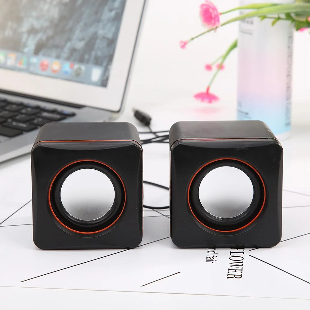 Home Laptop Mini Speaker Mini USB Powered Dual Stereo Speaker System Suitable for Multimedia Desktop Computers and Notebooks