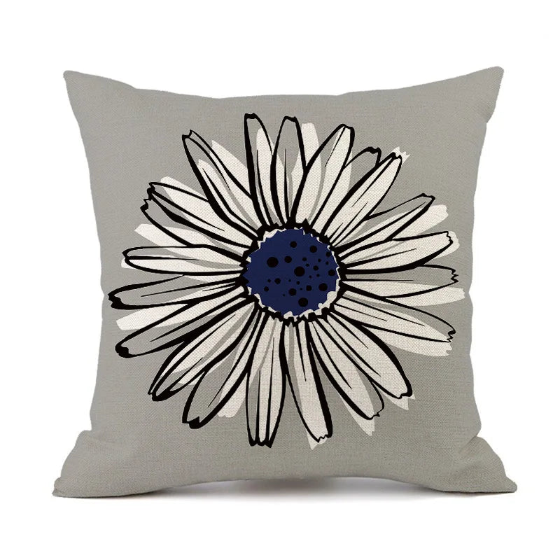 Funda de cojín impermeable para exteriores 45x45 Funda de almohada floral Cojines decorativos para sofá Fundas de almohada