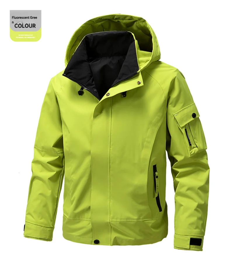 Men's three anti-punching jacket new jacket men's spring and fall fashion tide hooded workwear handsome casual versatile