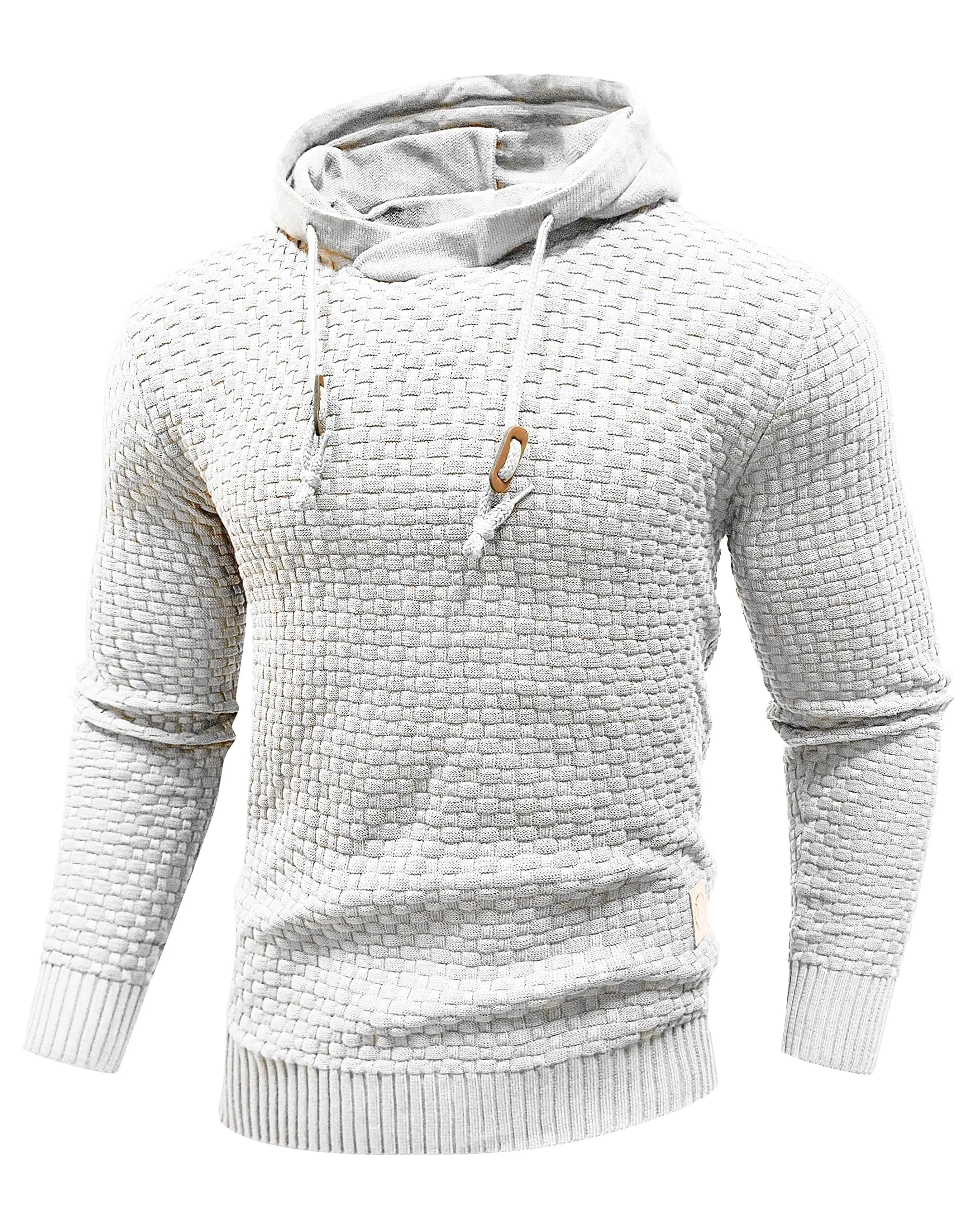 Men's Sweatshirt Spring New Oversize Long Sleeve Solid Knitted Hoodie Pullover Hoodies Comfortable Sweater Us Size