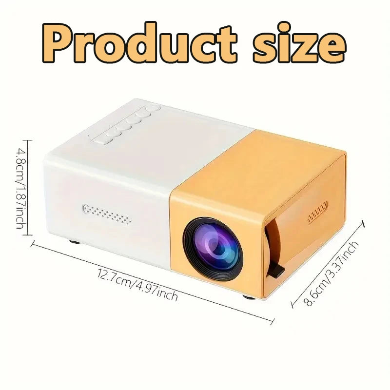 Portable Mini Projector 500 Lumens 3D 4:3 Ratio Suitable For Office And Home Theater Scenes To Enhance The Movie Experience