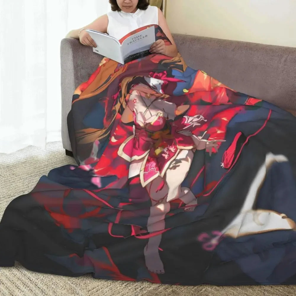 Anime Baby Blankets Sofa Cover Fleece Winter Cute Cartoon Portable Soft Throw Blanket for Bed Bedroom Bedspread