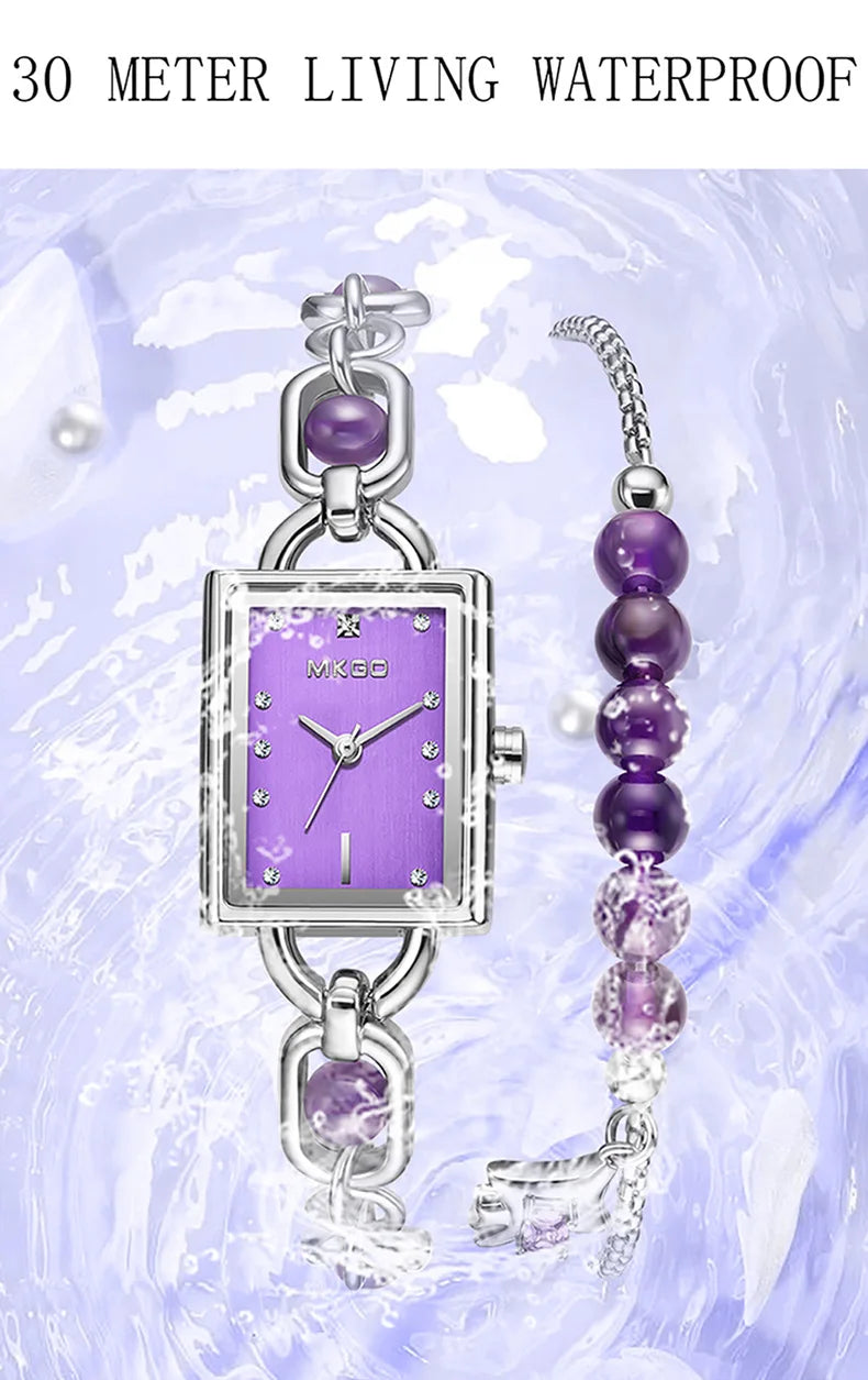 Women's Watch Light Luxury Brand Crystal Exquisite Medieval Emerald Bracelet Ladies Fashion Quartz Watches  Accessories